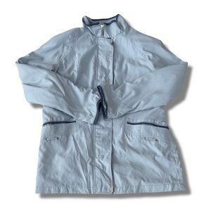 Vintage Sequence Blue Jacket – Size M | Shoulder Pads | Retro |